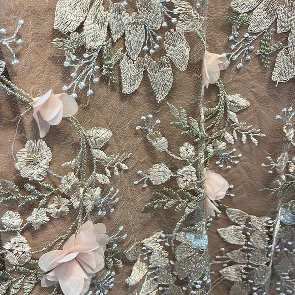 Dress The Population Embellished Plunging Gown Sleeveless Floral Long Dress- NWT - Picture 8 of 8